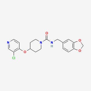 N-(benzo[d][1,3]dioxol-5-ylmethyl)-4-((3-chloropyridin-4-yl)oxy)piperidine-1-carboxamide