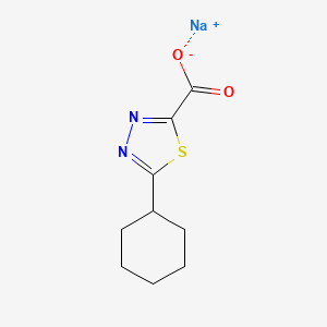 molecular formula C9H11N2NaO2S B2576234 sodium 5-cyclohexyl-1,3,4-thiadiazole-2-carboxylate CAS No. 2470437-80-8