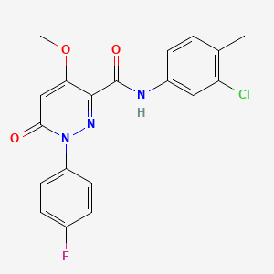 molecular formula C19H15ClFN3O3 B2576238 N-(3-chloro-4-methylphenyl)-1-(4-fluorophenyl)-4-methoxy-6-oxo-1,6-dihydropyridazine-3-carboxamide CAS No. 942005-42-7