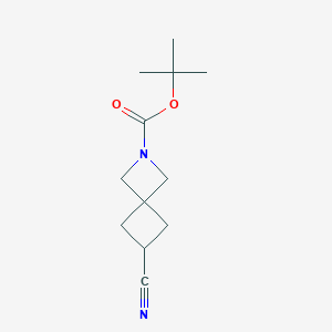molecular formula C12H18N2O2 B2576241 Tert-butyl 6-cyano-2-azaspiro[3.3]heptane-2-carboxylate CAS No. 1374658-94-2