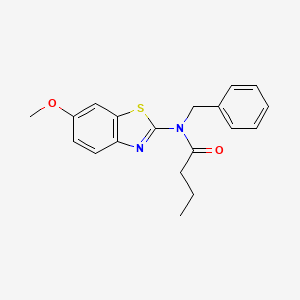 molecular formula C19H20N2O2S B2576250 N-benzyl-N-(6-methoxybenzo[d]thiazol-2-yl)butyramide CAS No. 900004-78-6