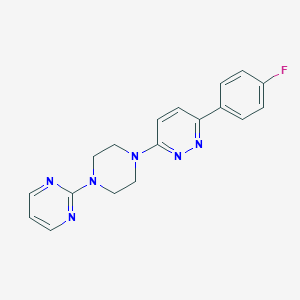 B2576257 3-(4-Fluorophenyl)-6-(4-pyrimidin-2-ylpiperazin-1-yl)pyridazine CAS No. 2337178-71-7