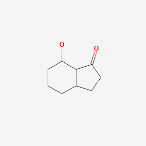 molecular formula C9H12O2 B2576298 octahydro-1H-indene-1,7-dione CAS No. 90534-39-7