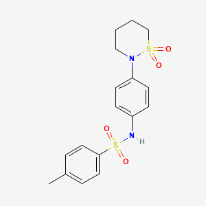 molecular formula C17H20N2O4S2 B2576381 N-[4-(1,1-dioxo-1lambda6,2-thiazinan-2-yl)phenyl]-4-methylbenzene-1-sulfonamide CAS No. 899979-96-5