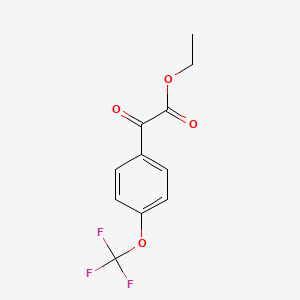 molecular formula C11H9F3O4 B2576456 Ethyl 2-oxo-2-(4-(trifluoromethoxy)phenyl)acetate CAS No. 642459-94-7