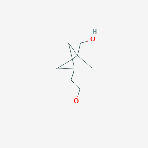 molecular formula C9H16O2 B2576470 [3-(2-Methoxyethyl)-1-bicyclo[1.1.1]pentanyl]methanol CAS No. 2287343-94-4