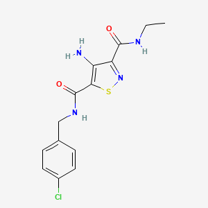 4-amino-N5-(4-chlorobenzyl)-N3-ethylisothiazole-3,5-dicarboxamide