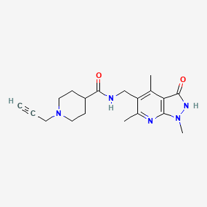 1-(prop-2-yn-1-yl)-N-({1,4,6-trimethyl-3-oxo-1H,2H,3H-pyrazolo[3,4-b]pyridin-5-yl}methyl)piperidine-4-carboxamide