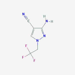 3-amino-1-(2,2,2-trifluoroethyl)-1H-pyrazole-4-carbonitrile