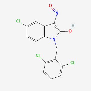 5-chloro-1-(2,6-dichlorobenzyl)-1H-indole-2,3-dione 3-oxime