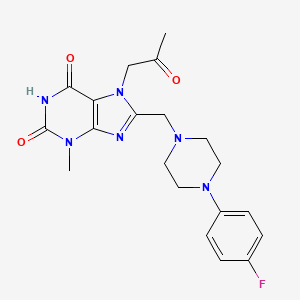 8-{[4-(4-fluorophenyl)piperazin-1-yl]methyl}-3-methyl-7-(2-oxopropyl)-3,7-dihydro-1H-purine-2,6-dione