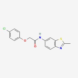 2-(4-chlorophenoxy)-N-(2-methyl-1,3-benzothiazol-6-yl)acetamide