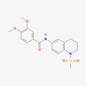 B2576610 3,4-dimethoxy-N-(1-methylsulfonyl-3,4-dihydro-2H-quinolin-6-yl)benzamide CAS No. 941929-82-4