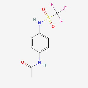 molecular formula C9H9F3N2O3S B2576612 N-[4-(TRIFLUOROMETHANESULFONAMIDO)PHENYL]ACETAMIDE CAS No. 23375-14-6
