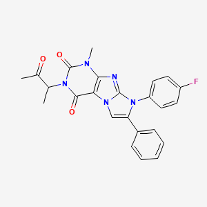 6-(4-Fluorophenyl)-4-methyl-2-(3-oxobutan-2-yl)-7-phenylpurino[7,8-a]imidazole-1,3-dione