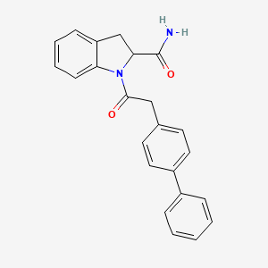 1-(2-([1,1'-Biphenyl]-4-yl)acetyl)indoline-2-carboxamide