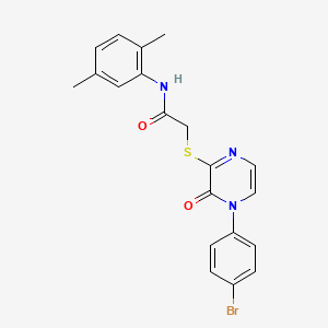 2-((4-(4-bromophenyl)-3-oxo-3,4-dihydropyrazin-2-yl)thio)-N-(2,5-dimethylphenyl)acetamide