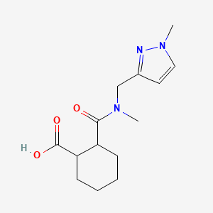 molecular formula C14H21N3O3 B2576651 2-{methyl[(1-methyl-1H-pyrazol-3-yl)methyl]carbamoyl}cyclohexanecarboxylic acid CAS No. 1006448-12-9
