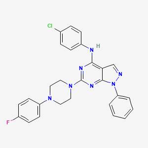 N-(4-chlorophenyl)-6-[4-(4-fluorophenyl)piperazin-1-yl]-1-phenyl-1H-pyrazolo[3,4-d]pyrimidin-4-amine