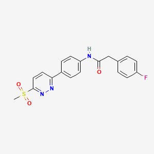 2-(4-fluorophenyl)-N-(4-(6-(methylsulfonyl)pyridazin-3-yl)phenyl)acetamide