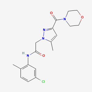 N-(5-chloro-2-methylphenyl)-2-(5-methyl-3-(morpholine-4-carbonyl)-1H-pyrazol-1-yl)acetamide
