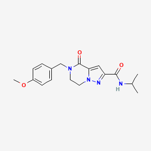 N-isopropyl-5-(4-methoxybenzyl)-4-oxo-4,5,6,7-tetrahydropyrazolo[1,5-a]pyrazine-2-carboxamide