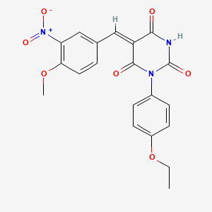 (5Z)-1-(4-ethoxyphenyl)-5-[(4-methoxy-3-nitrophenyl)methylidene]-1,3-diazinane-2,4,6-trione
