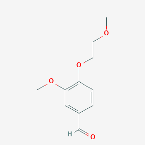 molecular formula C11H14O4 B2576675 3-Methoxy-4-(2-methoxyethoxy)benzaldehyde CAS No. 114991-70-7