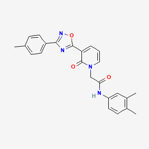 N-(3,4-dimethylphenyl)-2-[3-[3-(4-methylphenyl)-1,2,4-oxadiazol-5-yl]-2-oxopyridin-1(2H)-yl]acetamide