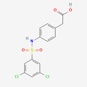 2-[4-(3,5-Dichlorobenzenesulfonamido)phenyl]acetic acid