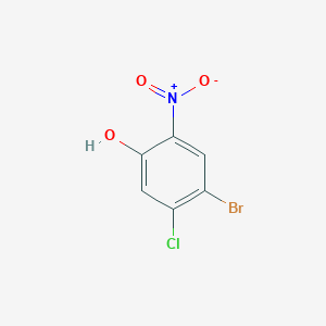 molecular formula C6H3BrClNO3 B2576690 4-Bromo-5-chloro-2-nitrophenol CAS No. 65001-78-7