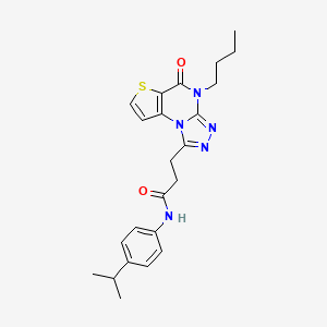 3-(4-butyl-5-oxo-4,5-dihydrothieno[2,3-e][1,2,4]triazolo[4,3-a]pyrimidin-1-yl)-N-(4-isopropylphenyl)propanamide