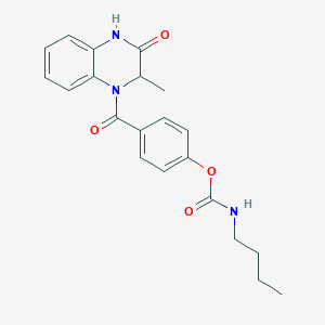 4-{[2-methyl-3-oxo-3,4-dihydro-1(2H)-quinoxalinyl]carbonyl}phenyl N-butylcarbamate