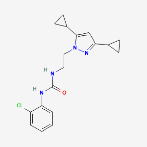 1-(2-chlorophenyl)-3-(2-(3,5-dicyclopropyl-1H-pyrazol-1-yl)ethyl)urea