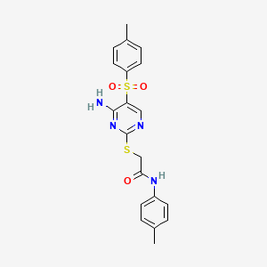 2-((4-amino-5-tosylpyrimidin-2-yl)thio)-N-(p-tolyl)acetamide