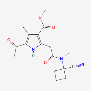 methyl 5-acetyl-2-{[(1-cyanocyclobutyl)(methyl)carbamoyl]methyl}-4-methyl-1H-pyrrole-3-carboxylate
