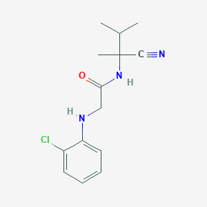 2-(2-chloroanilino)-N-(2-cyano-3-methylbutan-2-yl)acetamide