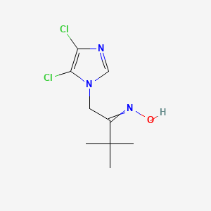 molecular formula C9H13Cl2N3O B2576716 N-[1-(4,5-dichloro-1H-imidazol-1-yl)-3,3-dimethylbutan-2-ylidene]hydroxylamine CAS No. 946386-61-4