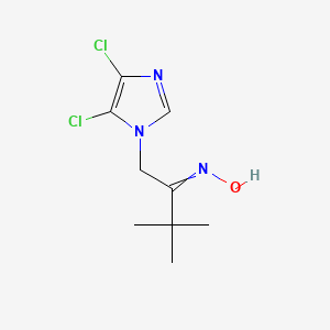 molecular formula C9H13Cl2N3O B2576716 N-[1-(4,5-dichloroimidazol-1-yl)-3,3-dimethylbutan-2-ylidene]hydroxylamine CAS No. 946386-61-4