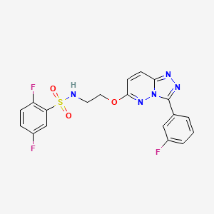 2,5-difluoro-N-(2-((3-(3-fluorophenyl)-[1,2,4]triazolo[4,3-b]pyridazin-6-yl)oxy)ethyl)benzenesulfonamide