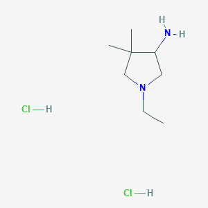 molecular formula C8H20Cl2N2 B2576722 1-Ethyl-4,4-dimethylpyrrolidin-3-amine dihydrochloride CAS No. 2126159-77-9