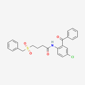 molecular formula C24H22ClNO4S B2576723 N-(2-benzoyl-4-chlorophenyl)-4-(benzylsulfonyl)butanamide CAS No. 923498-17-3