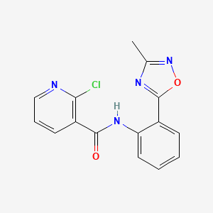 molecular formula C15H11ClN4O2 B2576726 2-chloro-N-[2-(3-methyl-1,2,4-oxadiazol-5-yl)phenyl]pyridine-3-carboxamide CAS No. 1119498-87-1