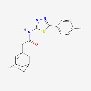 molecular formula C21H25N3OS B2576735 2-(1-adamantyl)-N-[5-(4-methylphenyl)-1,3,4-thiadiazol-2-yl]acetamide CAS No. 391862-70-7