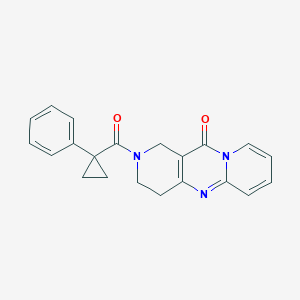 molecular formula C21H19N3O2 B2576740 2-(1-phenylcyclopropanecarbonyl)-3,4-dihydro-1H-dipyrido[1,2-a:4',3'-d]pyrimidin-11(2H)-one CAS No. 2034505-58-1