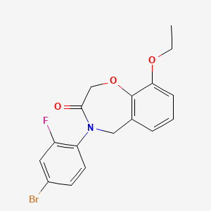 molecular formula C17H15BrFNO3 B2576750 4-(4-bromo-2-fluorophenyl)-9-ethoxy-4,5-dihydro-1,4-benzoxazepin-3(2H)-one CAS No. 1357778-87-0