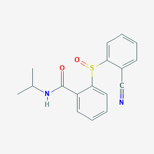 molecular formula C17H16N2O2S B2576753 2-((2-Cyanophenyl)sulfinyl)-N-isopropylbenzenecarboxamide CAS No. 477710-71-7