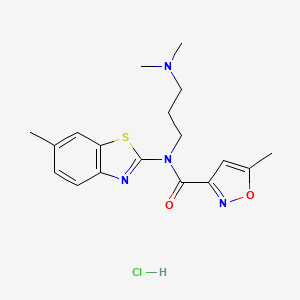 N-(3-(dimethylamino)propyl)-5-methyl-N-(6-methylbenzo[d]thiazol-2-yl)isoxazole-3-carboxamide hydrochloride