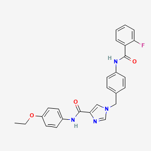 N-(4-ethoxyphenyl)-1-(4-(2-fluorobenzamido)benzyl)-1H-imidazole-4-carboxamide