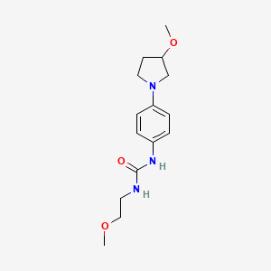 1-(2-Methoxyethyl)-3-(4-(3-methoxypyrrolidin-1-yl)phenyl)urea